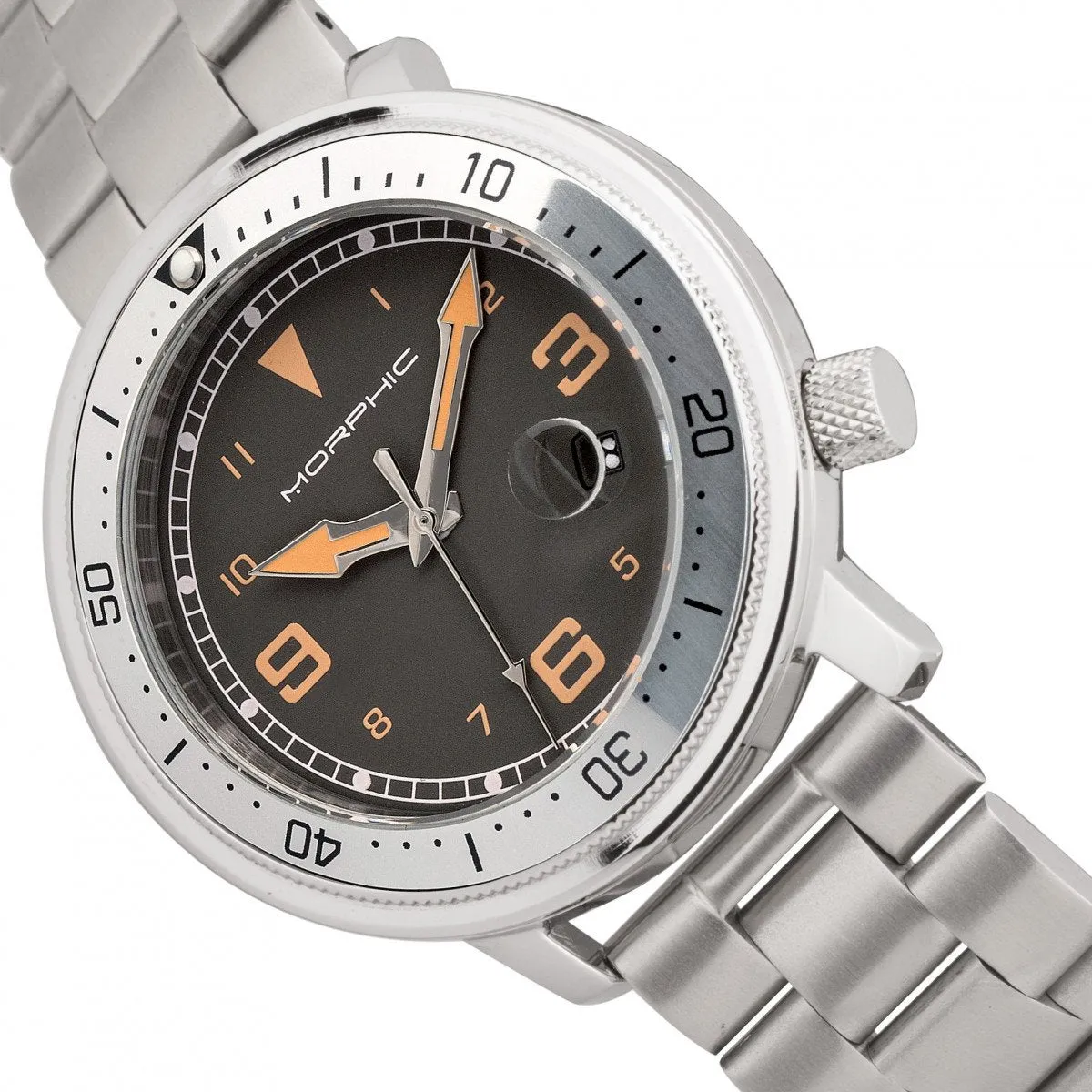 Morphic M74 Series Bracelet Watch w/Magnified Date Display