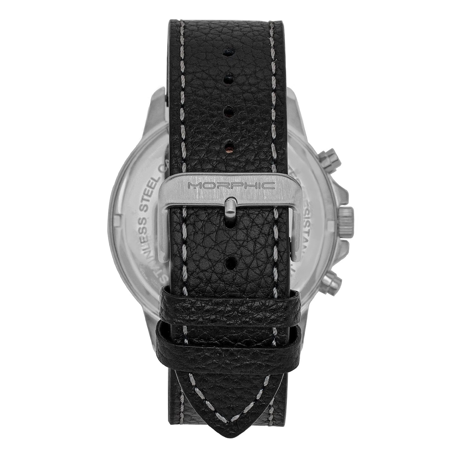 Morphic M86 Series Chronograph Leather-Band Watch
