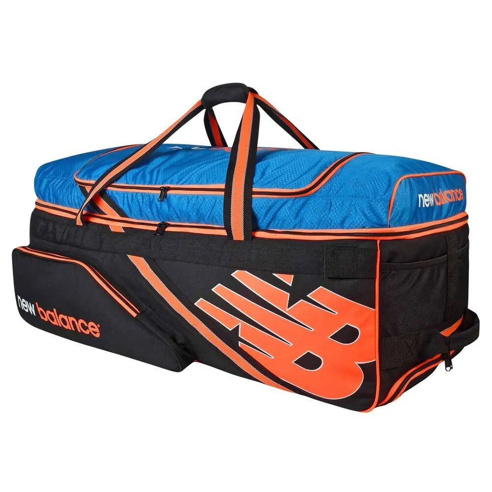 New Balance DC880 Wheelie Black/Blue Cricket Kit Bag