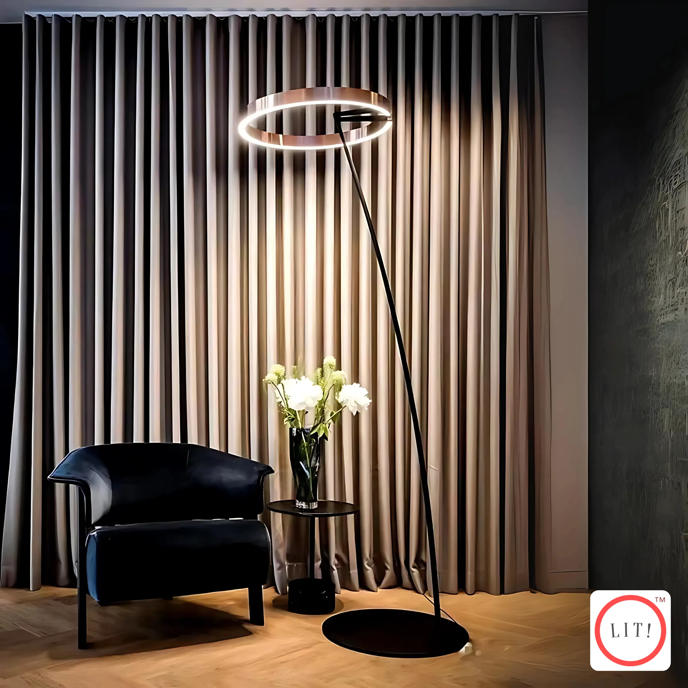 Nordic Modern Fishing Style Artistic Vertical Floor Lamp for Living Room, Bedroom, and Study Room