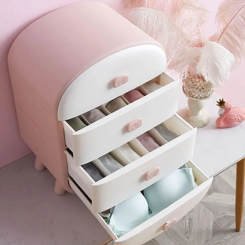 Nordic Style 4-Drawer Multi-Tier Storage Organizer 438780 Pink