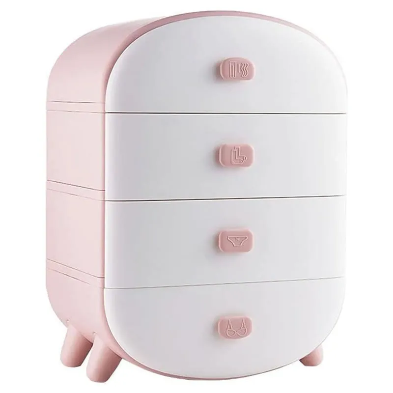 Nordic Style 4-Drawer Multi-Tier Storage Organizer 438780 Pink