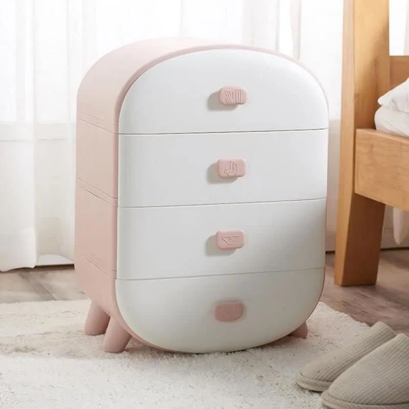 Nordic Style 4-Drawer Multi-Tier Storage Organizer 438780 Pink