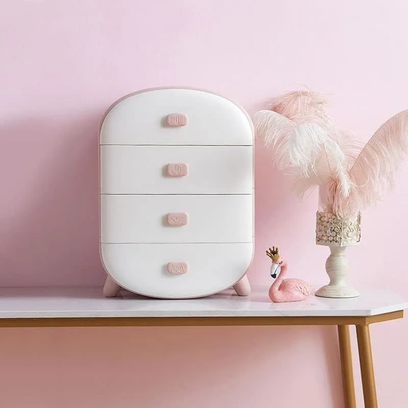 Nordic Style 4-Drawer Multi-Tier Storage Organizer 438780 Pink