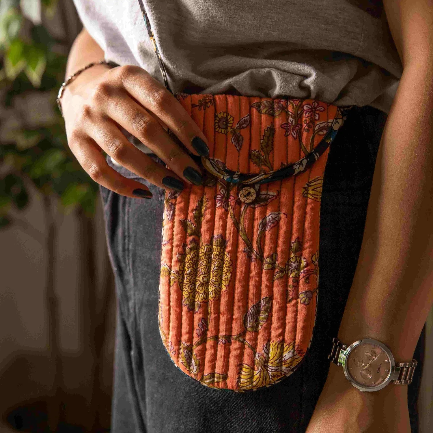 Orange Spring Phone Sling