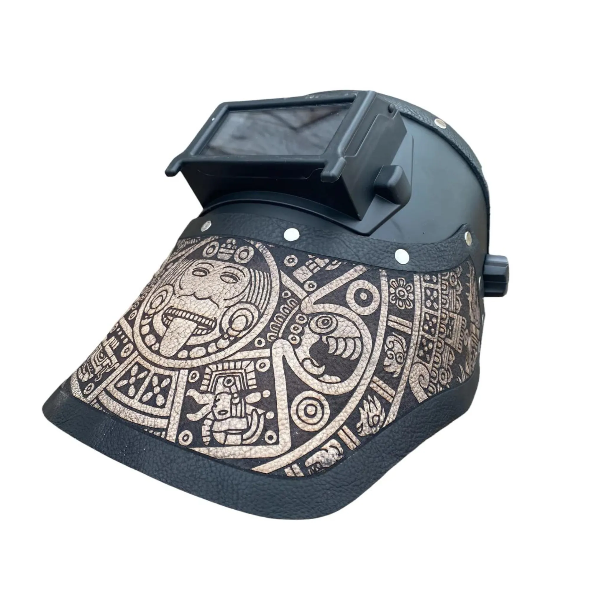 Outlaw Leather - Welding Hood - Black Aztec