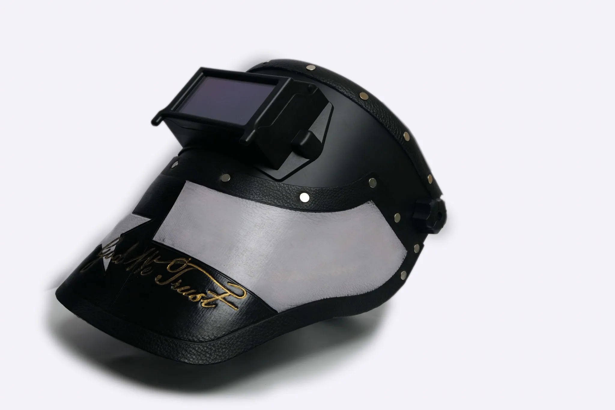 Outlaw Leather - Welding Hood - Texas "In god we trust"