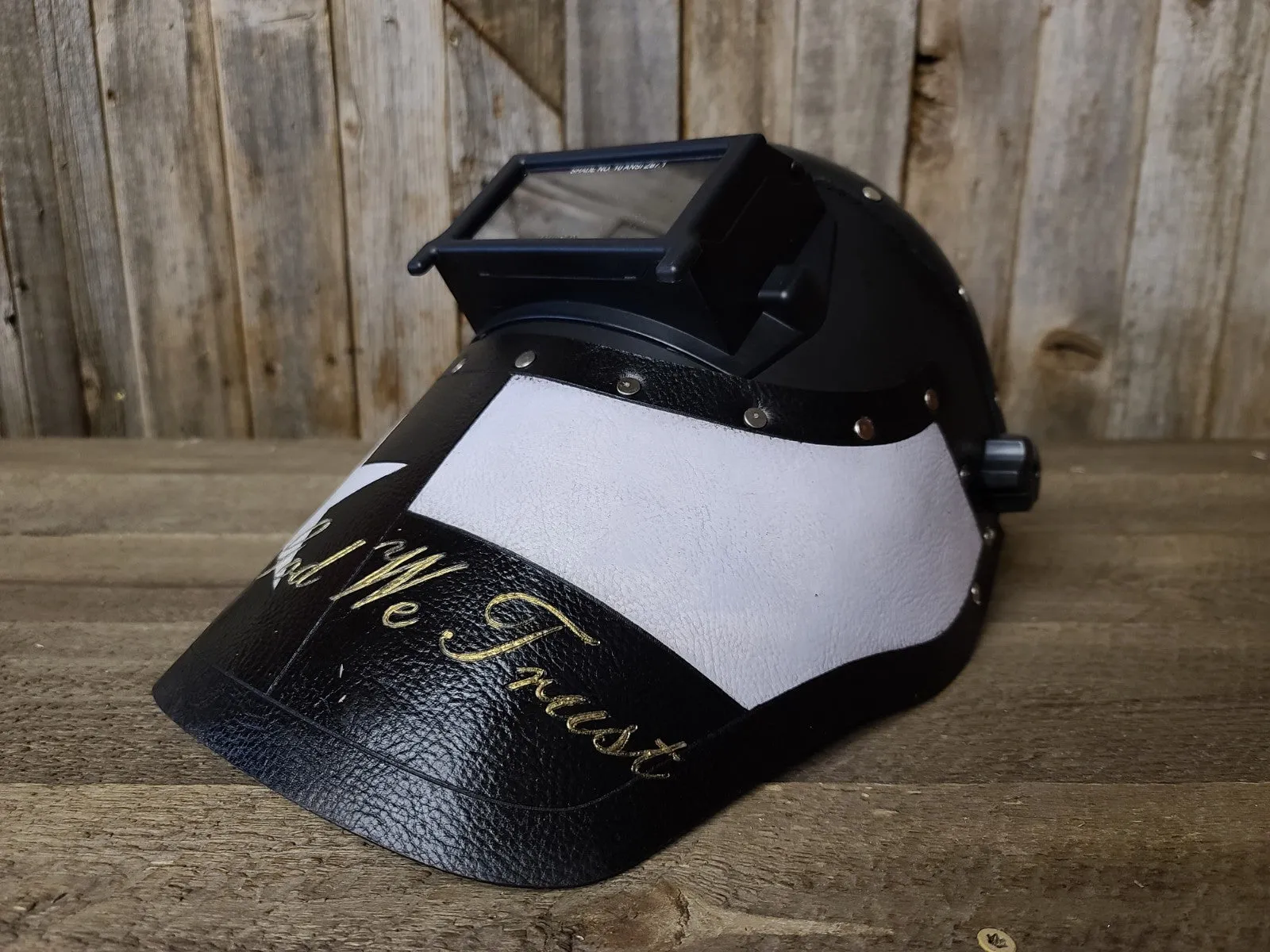 Outlaw Leather - Welding Hood - Texas "In god we trust"