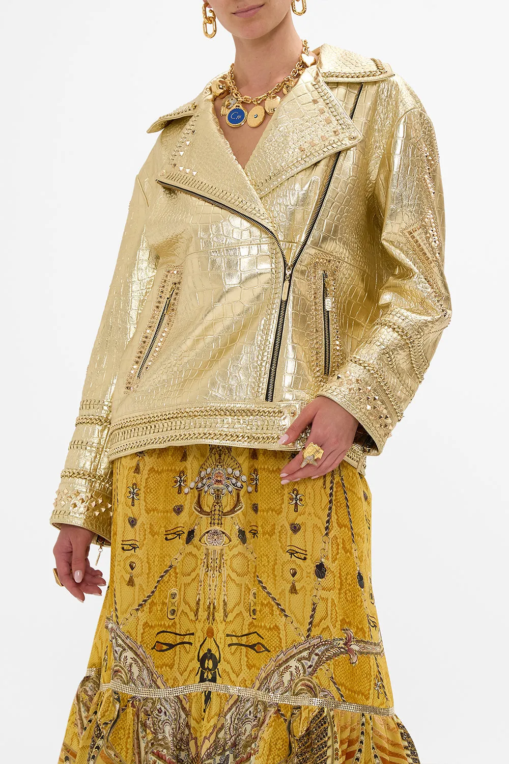 OVERSIZED LEATHER BIKER JACKET VALLEY OF THE KINGS