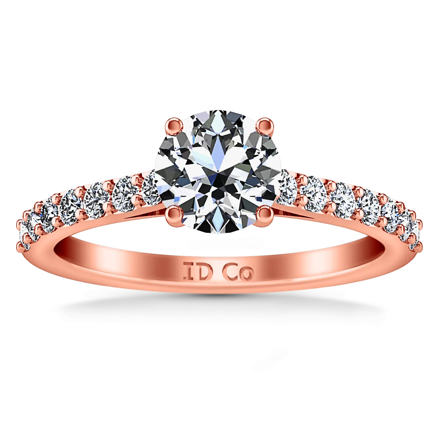 Pave Engagement Ring Harmoney 14K Rose Gold