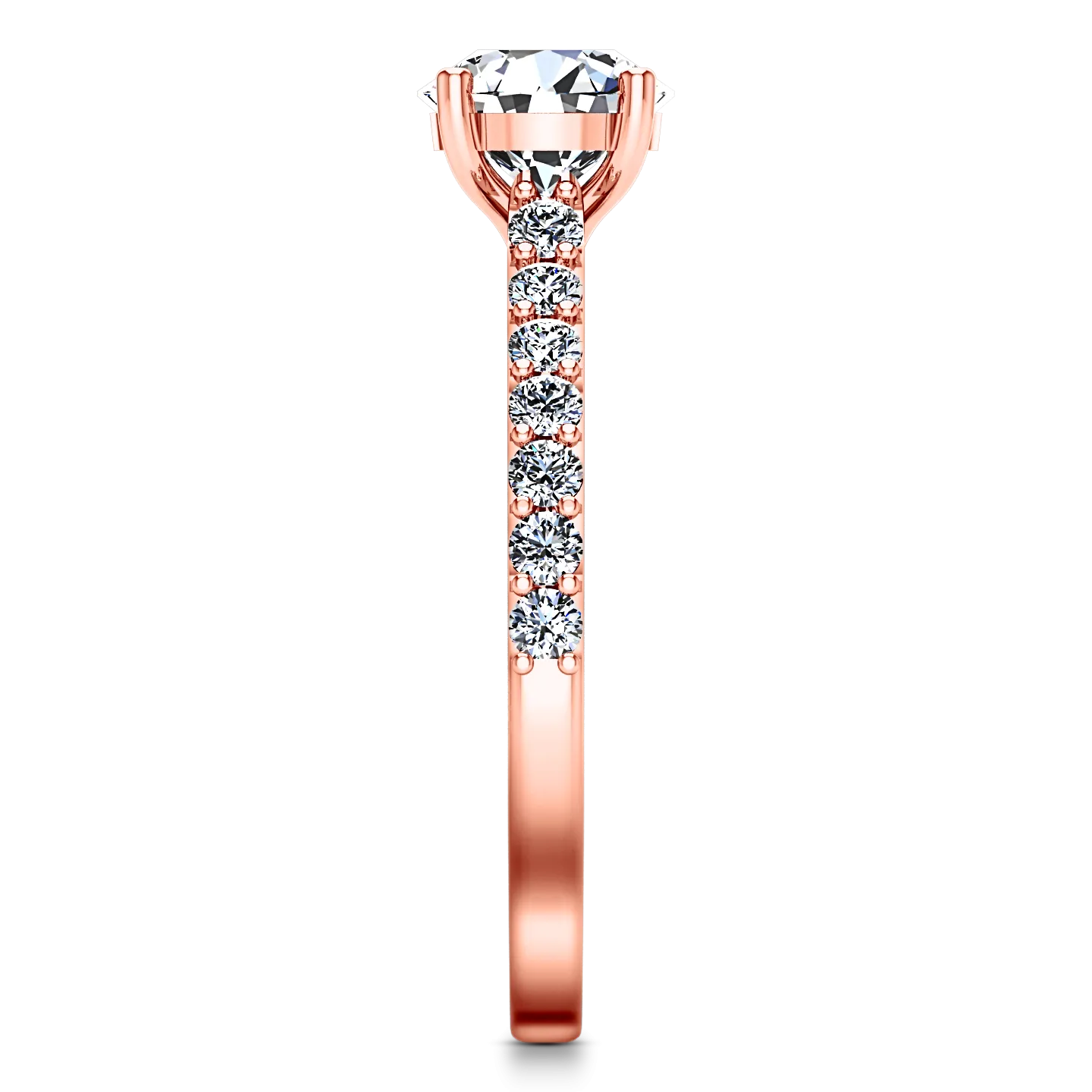 Pave Engagement Ring Harmoney 14K Rose Gold