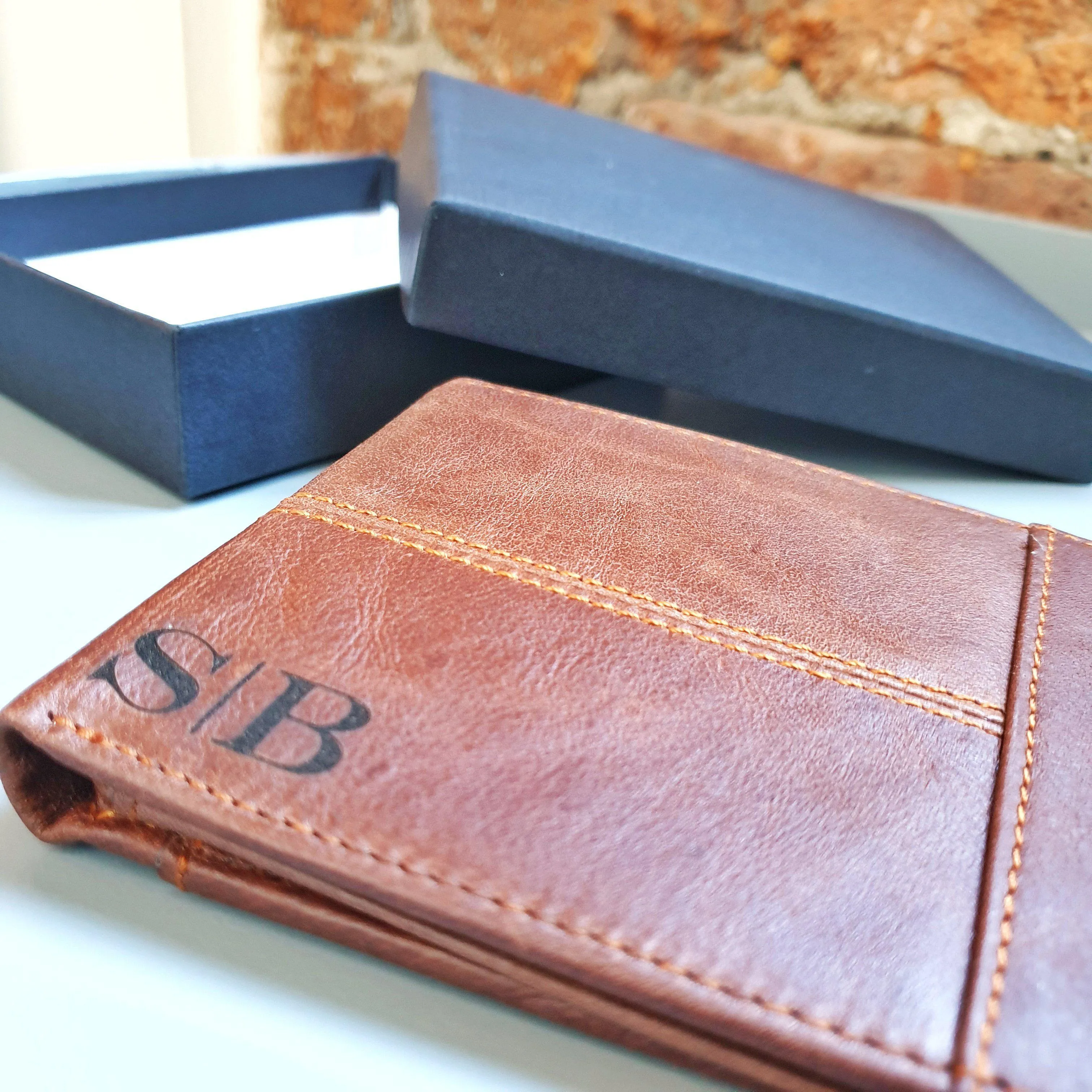 Personalised Leather Wallet I Engraved 21st 18th Birthday Gift for Him