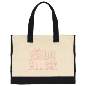 Personalized Beach Bag Tote Bags Custom Large Beach Tote Bags with Names Bridesmaid Gift Bag Tote