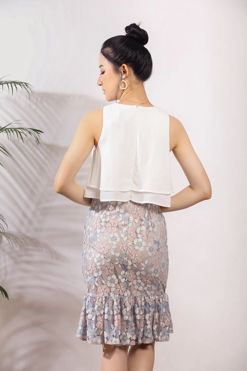 Phaedra Lace Dress in White