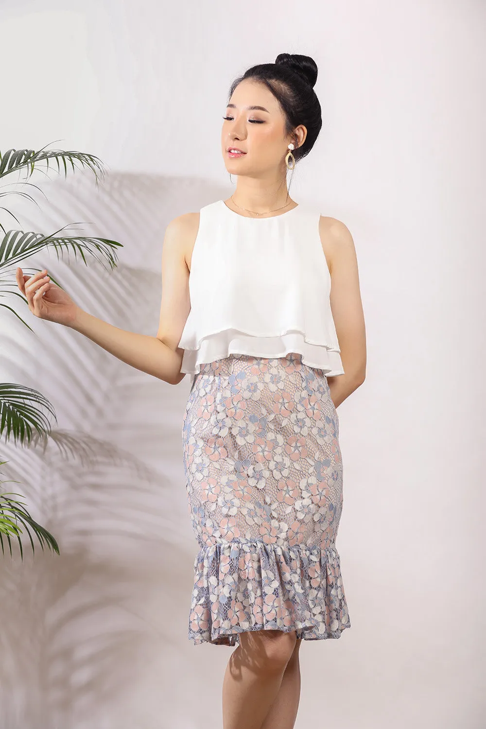 Phaedra Lace Dress in White