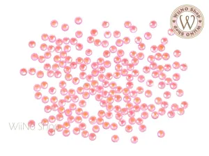 Pink Luminous Round Flatback Crystal (ss6-ss20)