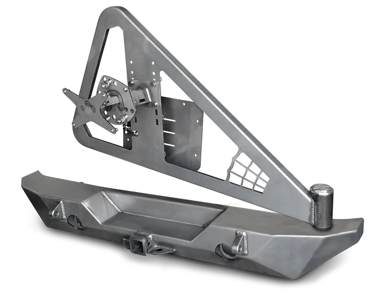 POISON SPYDER RockBrawler II Rear Bumper with Tire Carrier - Bare for 07-18 Jeep Wrangler JK & JK Unlimited