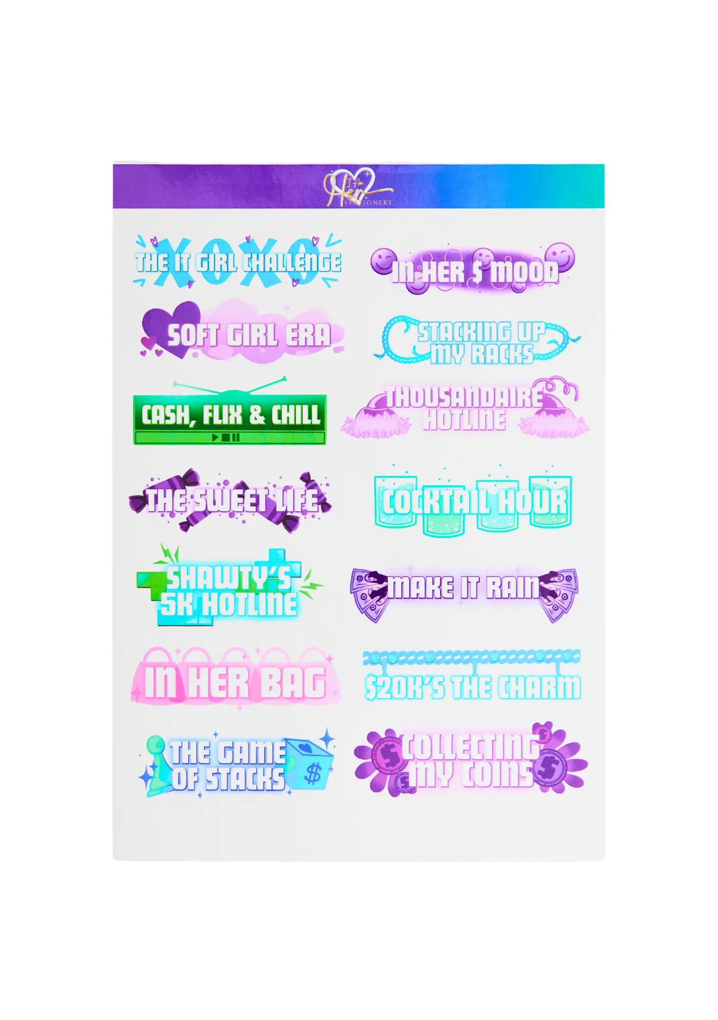 Pretty Girls Stack Like This Challenge Labels - Sticker Set