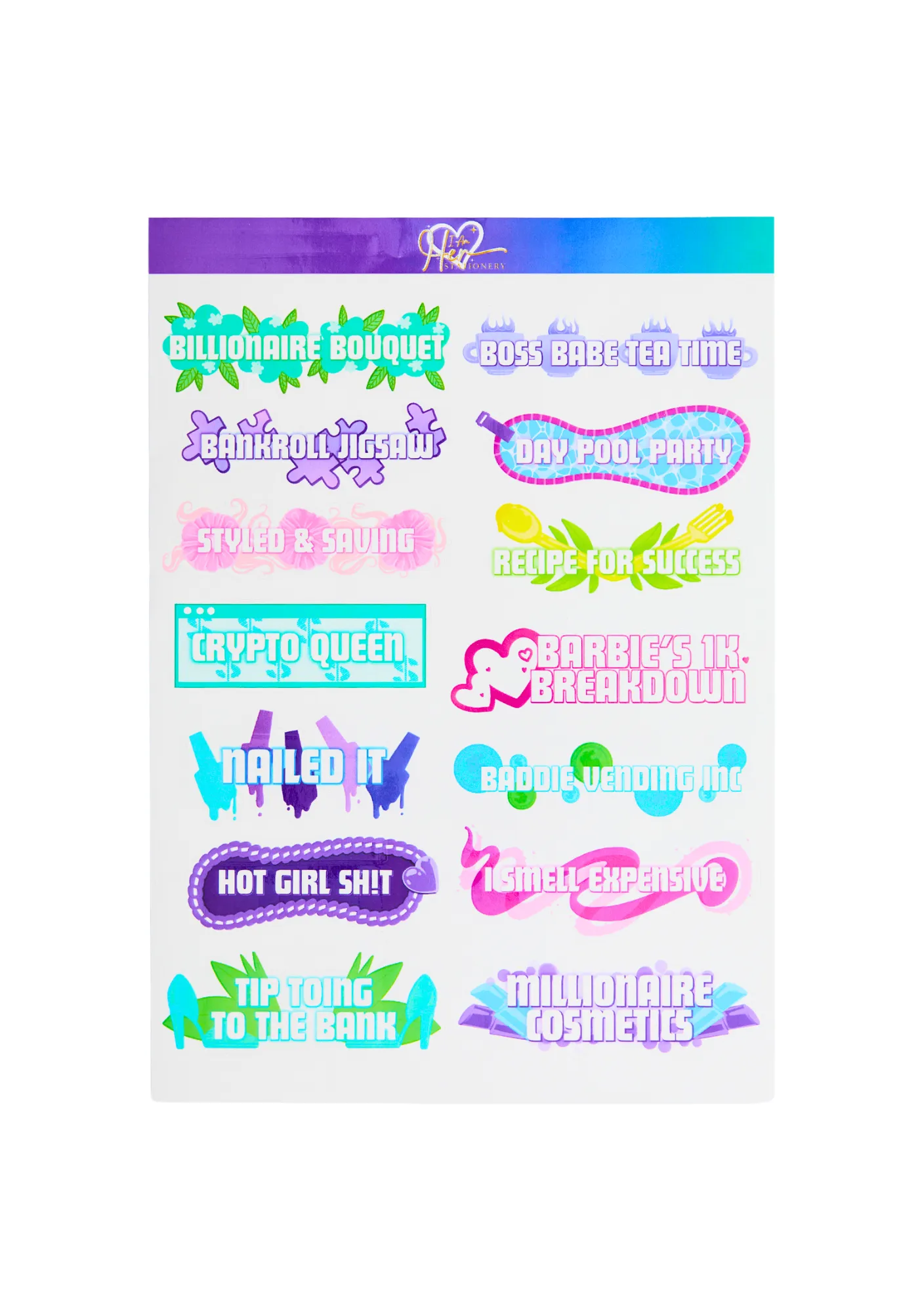 Pretty Girls Stack Like This Challenge Labels - Sticker Set