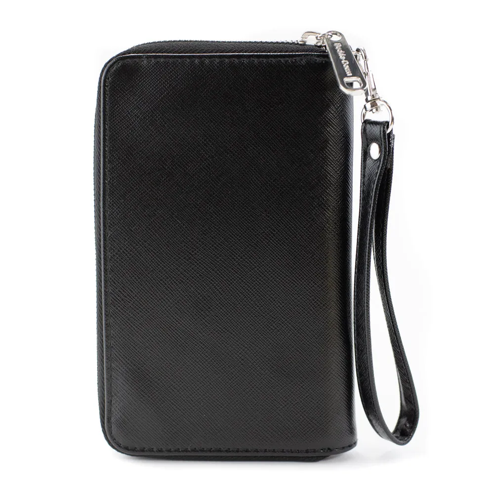 PU Zip Around Wallet Rectangle - Star Wars Boba Fett Helmet and Kyr'bes Skull Monogram Greens