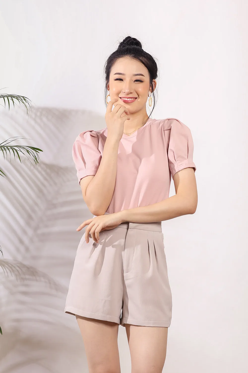 Pyala Shorts in Light Khakis