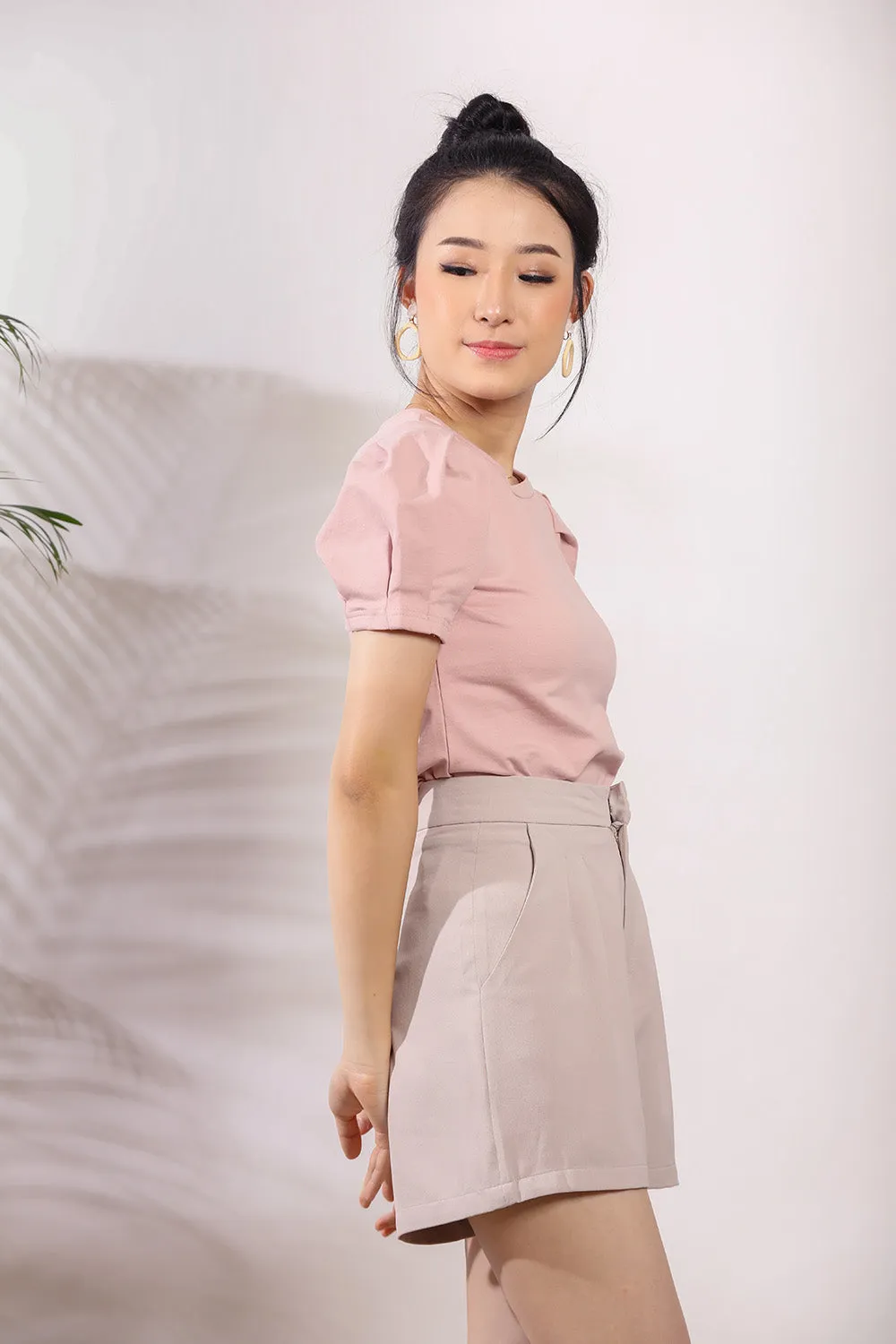 Pyala Shorts in Light Khakis