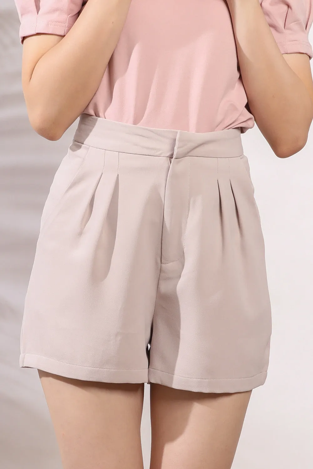 Pyala Shorts in Light Khakis