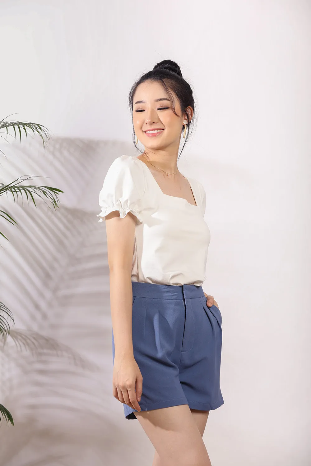 Pyala Shorts in Slate Blue