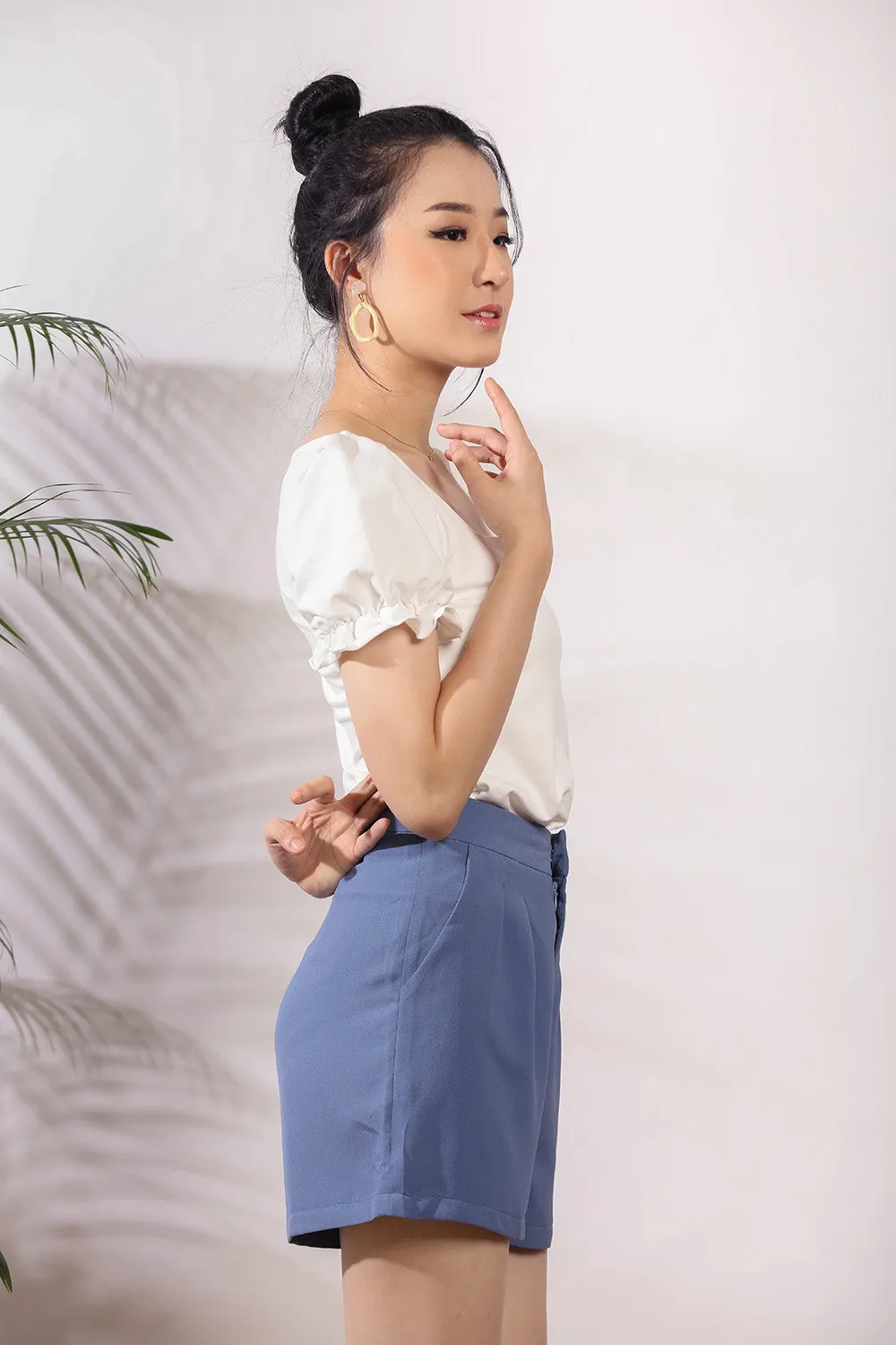 Pyala Shorts in Slate Blue