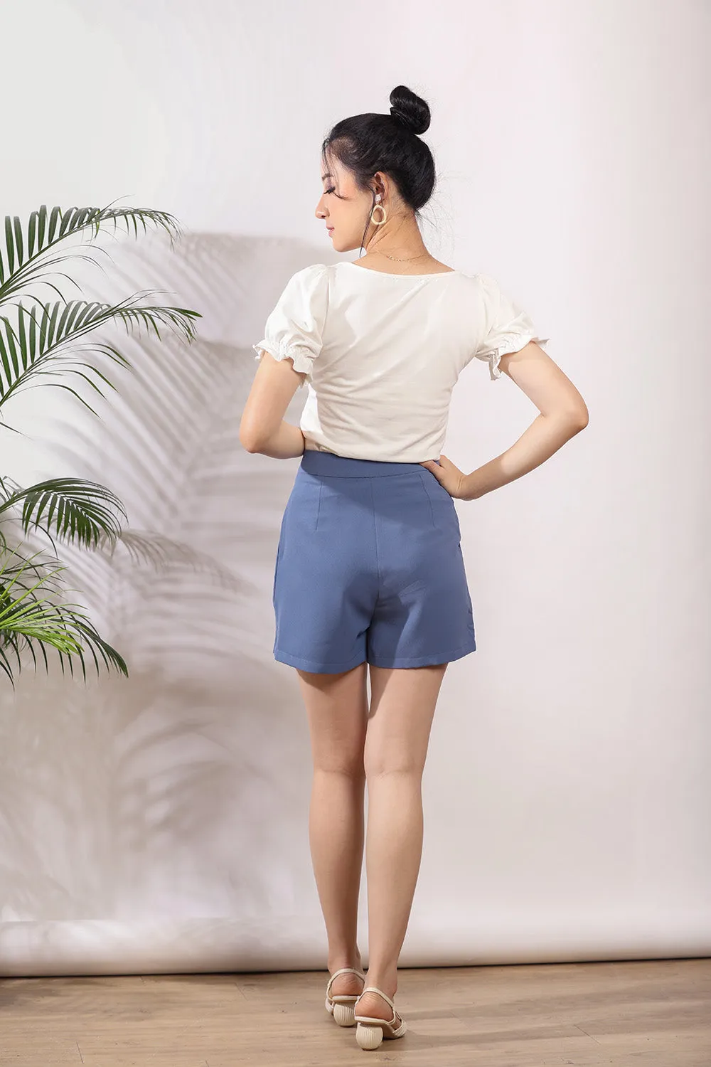 Pyala Shorts in Slate Blue