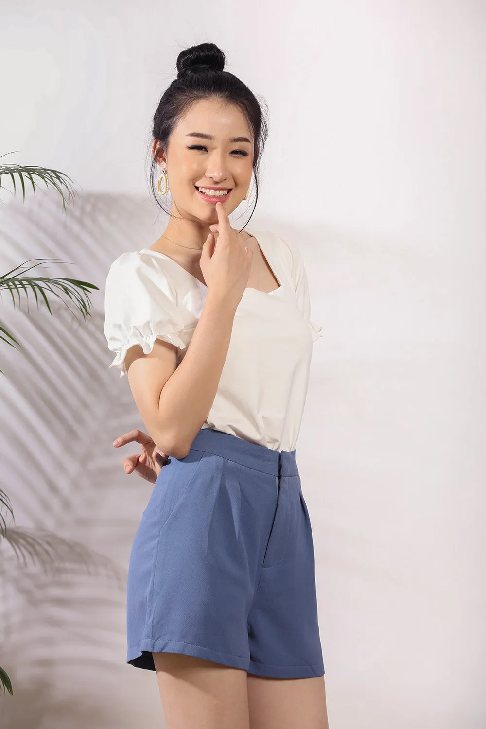 Pyala Shorts in Slate Blue