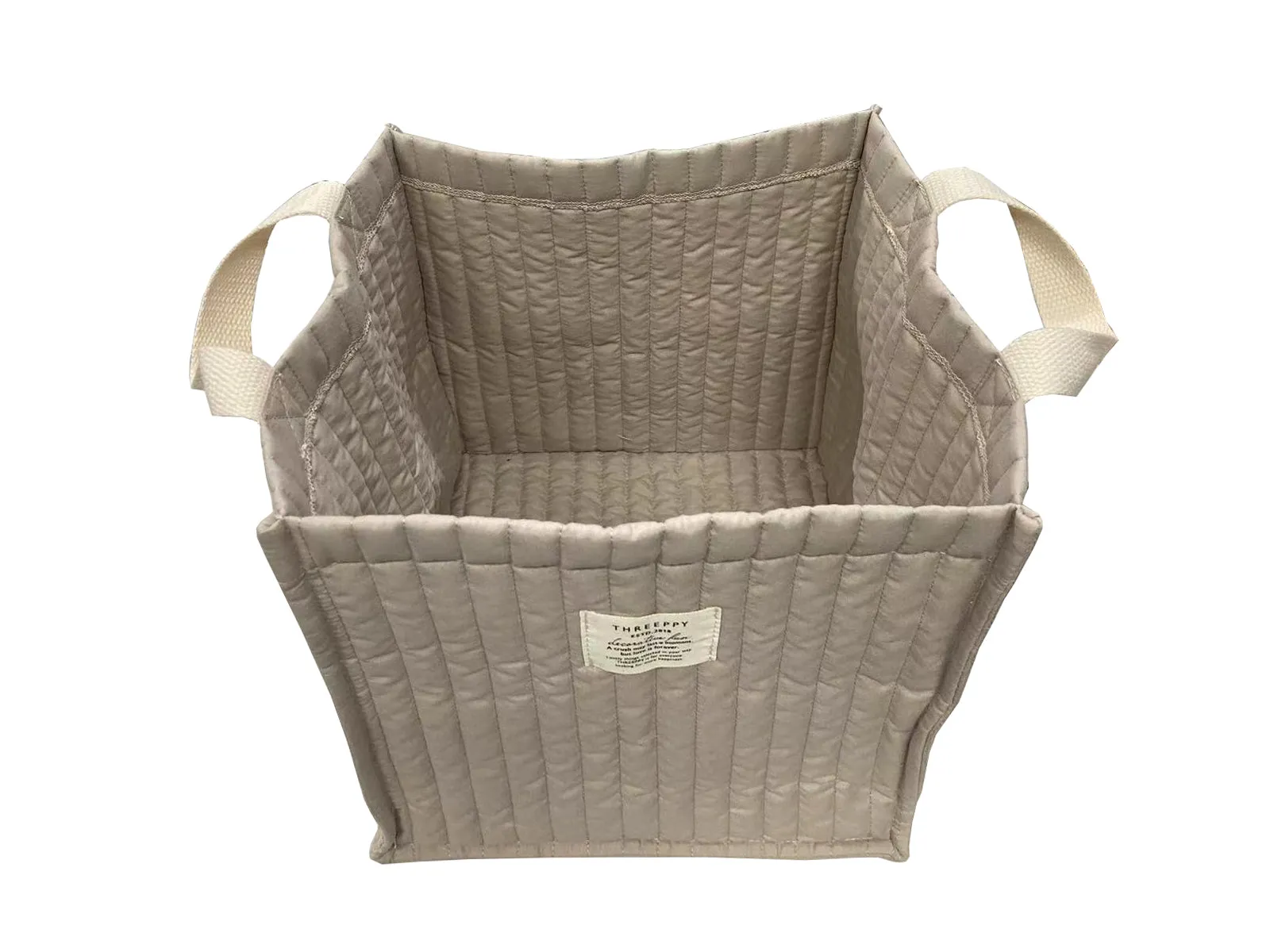Quilted Storage Bag Beige