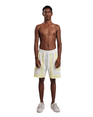 "Luminous Stripes" Handwoven Cotton Shorts