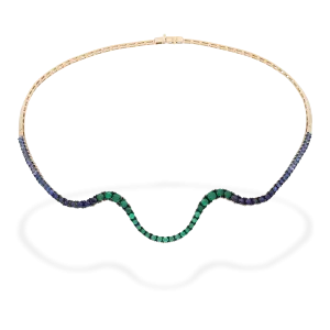 Radiant Choker | Half emeralds and sapphires