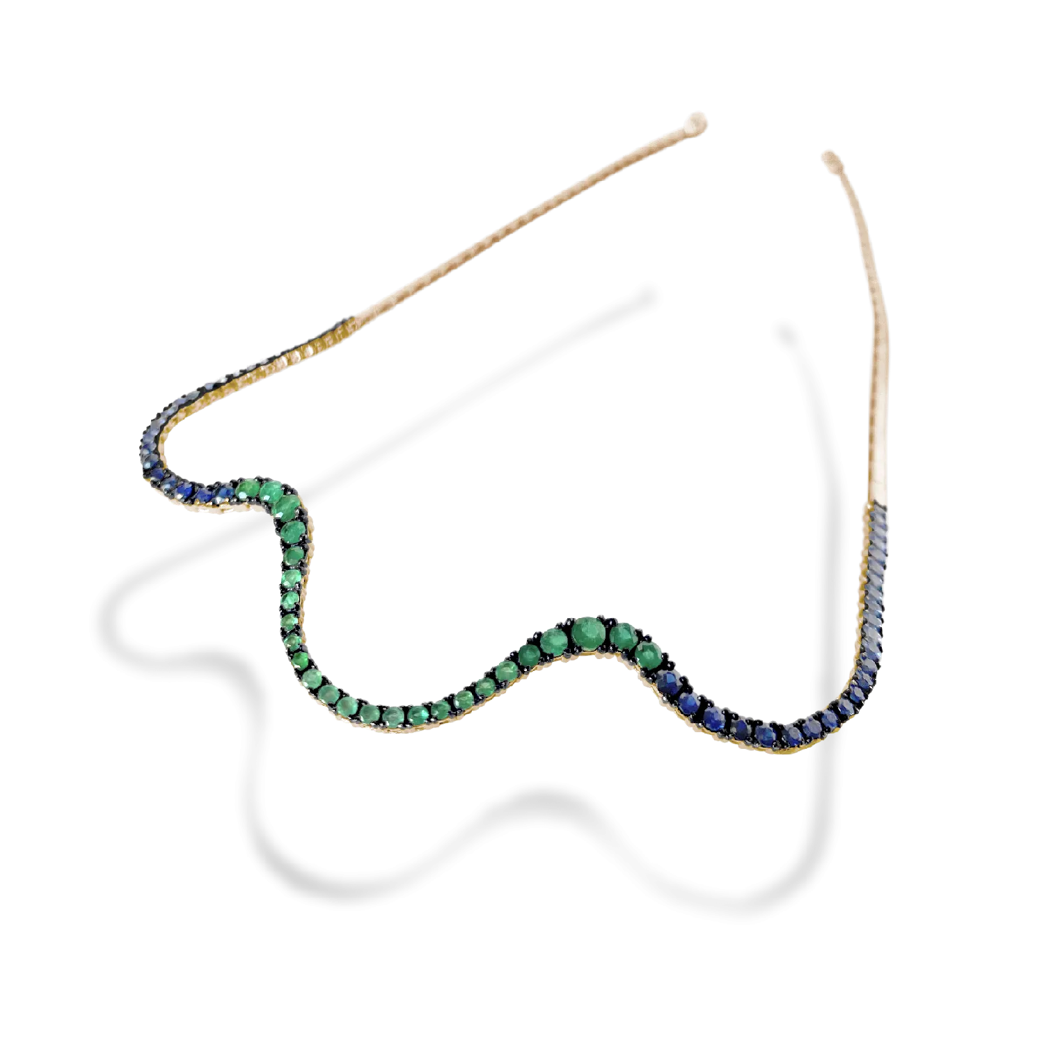 Radiant Choker | Half emeralds and sapphires