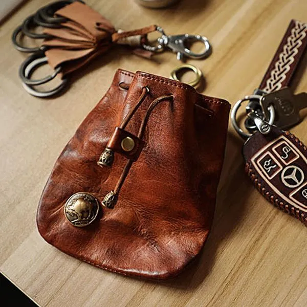 Retro Leather Coin Bag Storage Bag