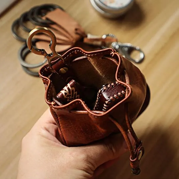 Retro Leather Coin Bag Storage Bag
