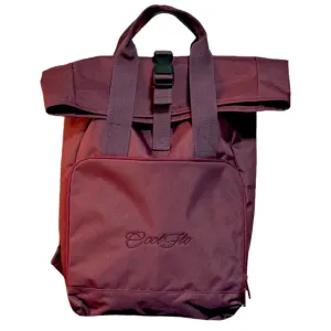 Roll-Top Backpack - Burgundy