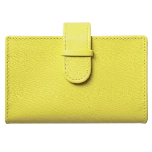 Saffiano Business Card Case Lemon