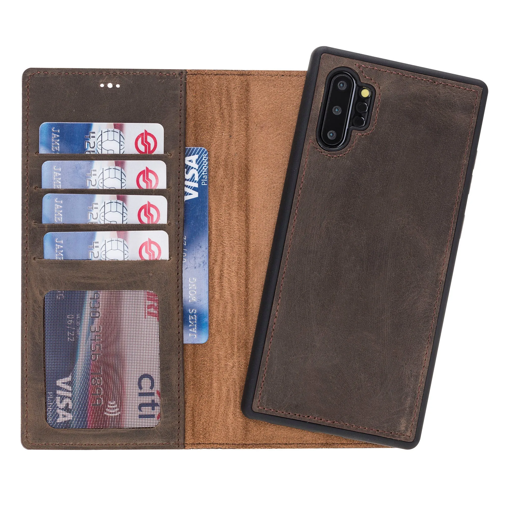 Samsung Galaxy Note 10 Plus Magnetic Detachable Leather Wallet Case