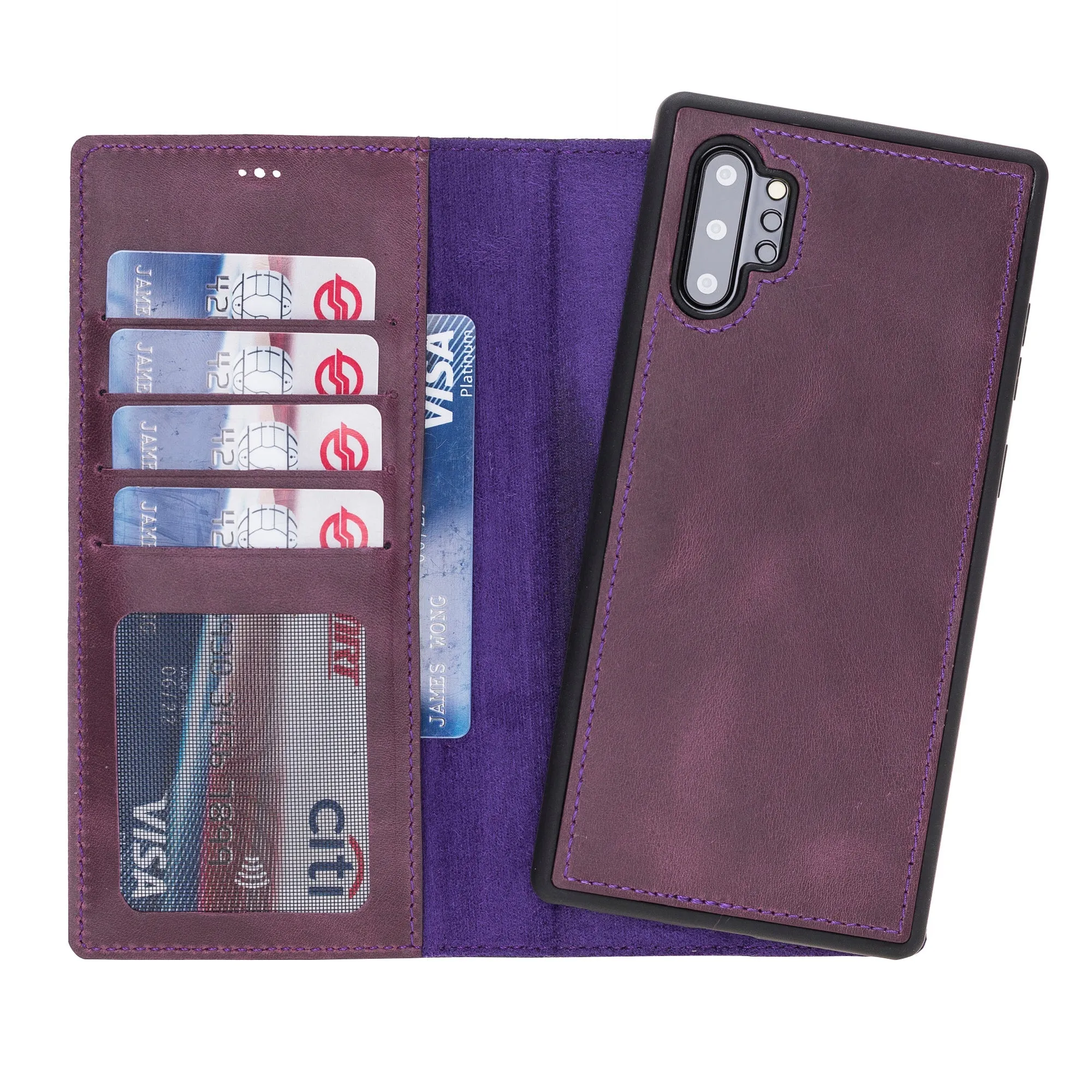 Samsung Galaxy Note 10 Plus Magnetic Detachable Leather Wallet Case
