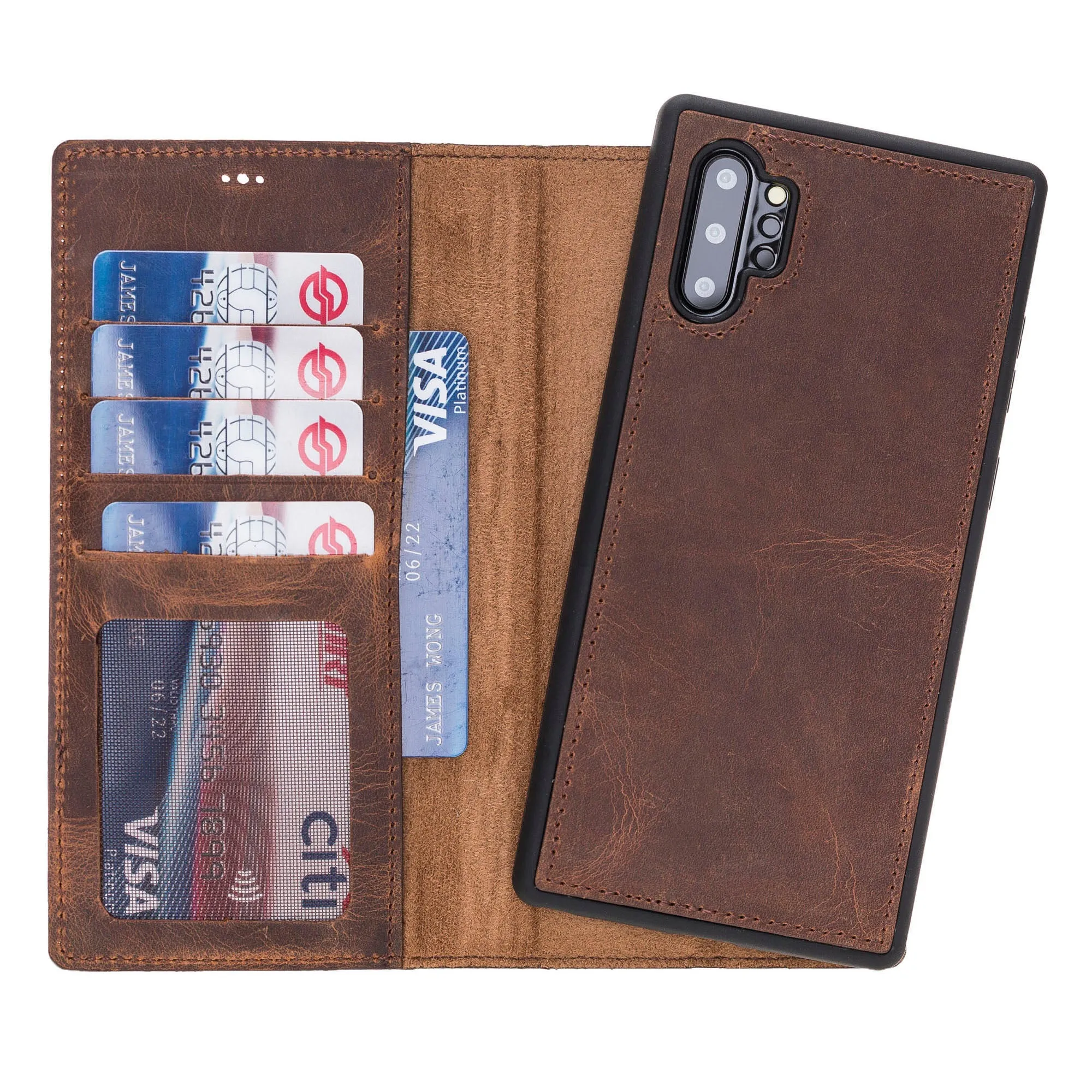 Samsung Galaxy Note 10 Plus Magnetic Detachable Leather Wallet Case