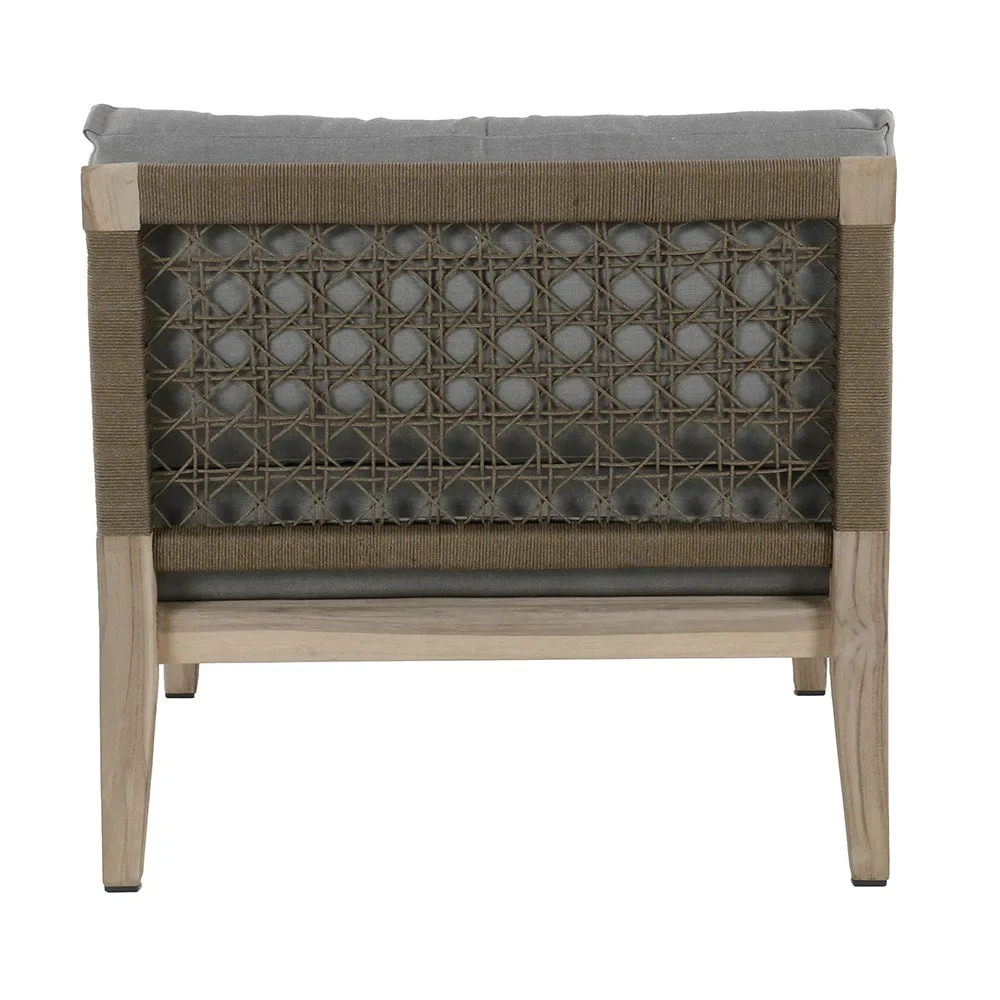 Scott Outdoor Rope and Reclaimed Teak Centre Sectional (Camel)