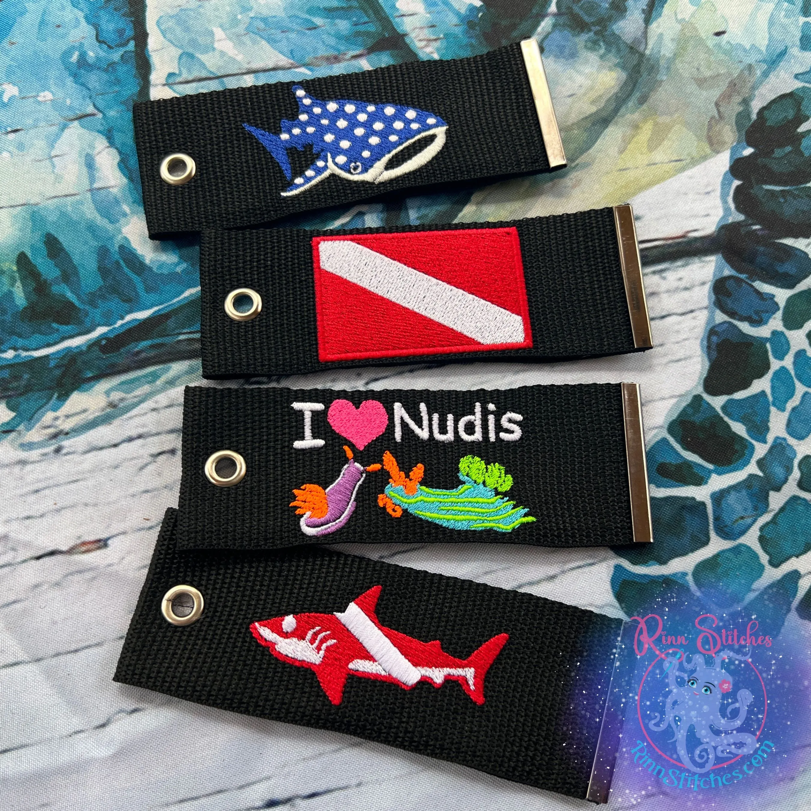 Sea Turtle (Hawaiian Honu) Luggage Tag, Personalized Embroidered Bag Tag for all your Travel needs