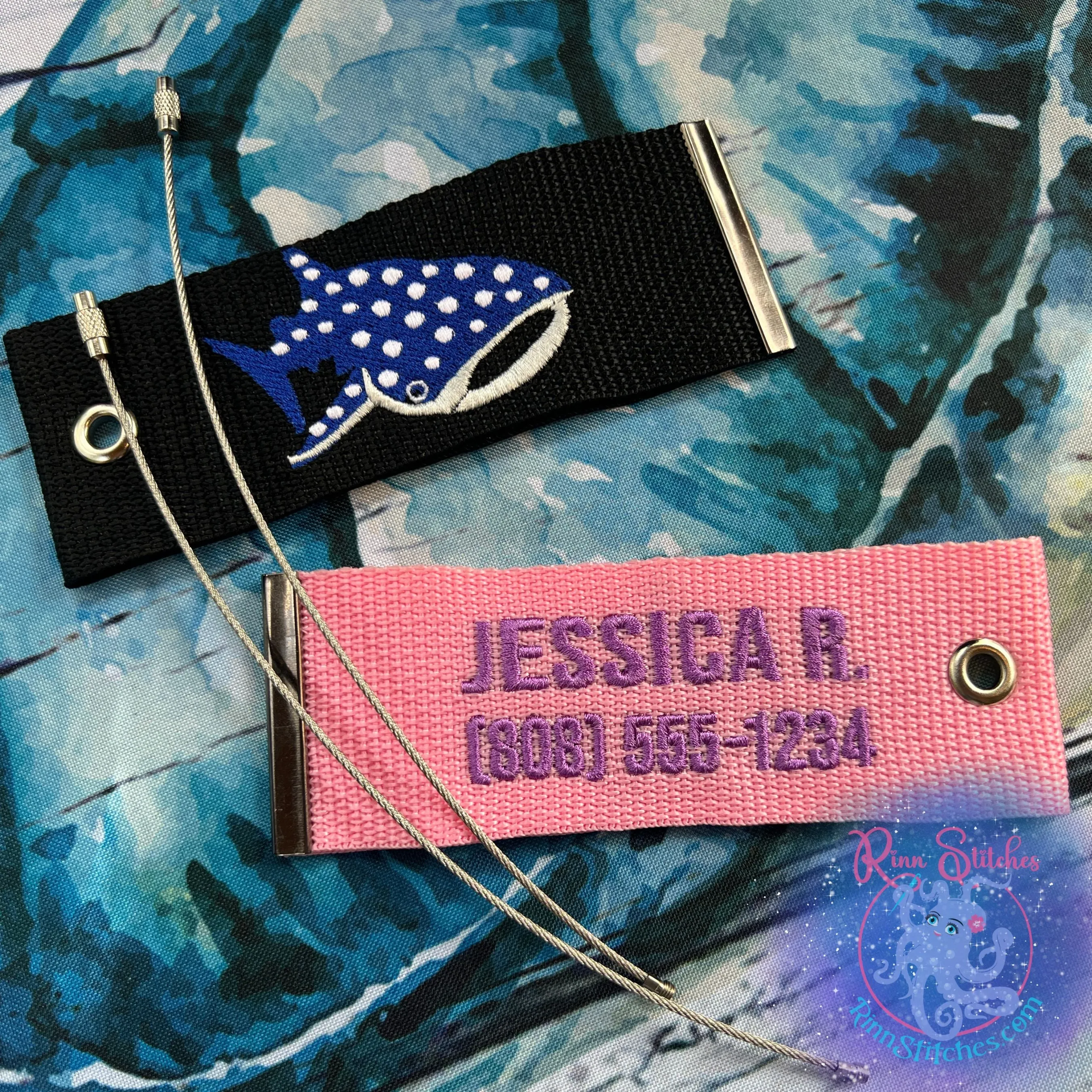 Sea Turtle (Hawaiian Honu) Luggage Tag, Personalized Embroidered Bag Tag for all your Travel needs