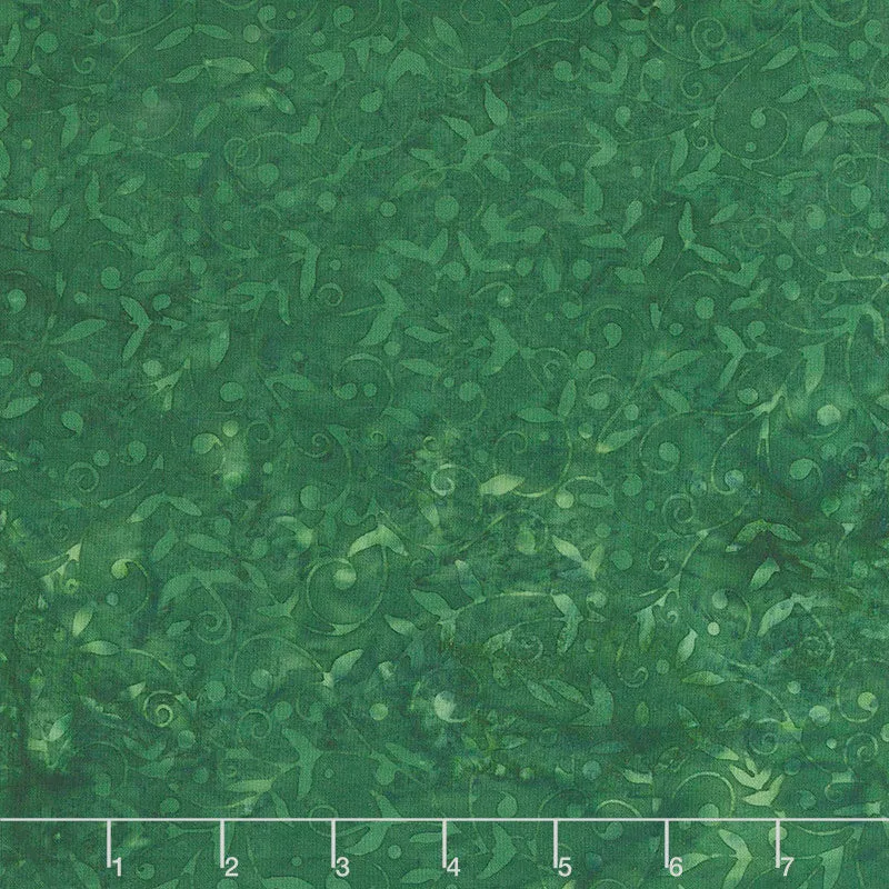 Season's Splendor Batiks - Vine Spinach Yardage