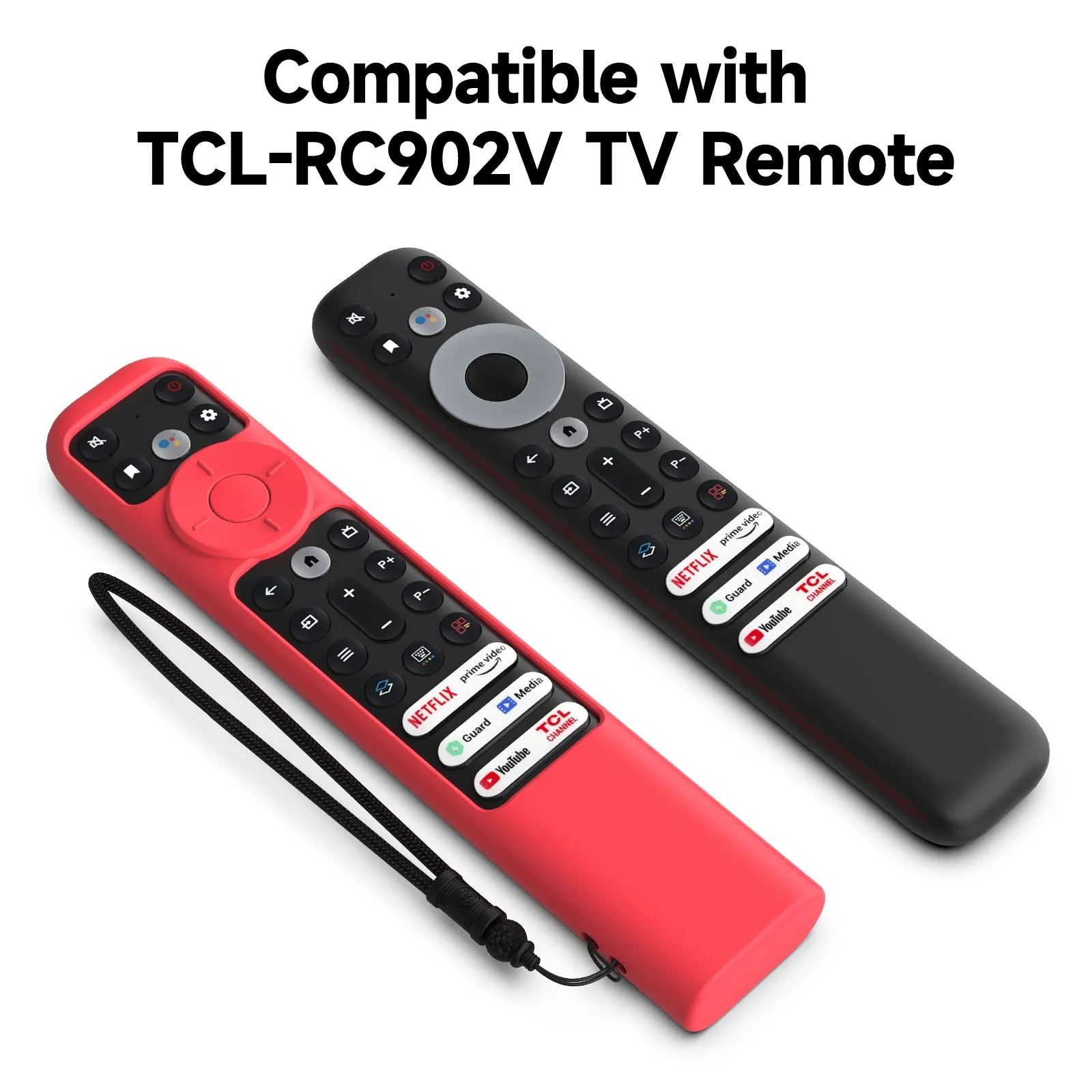 Silicone Cover for TCL RC902V FMR1/RC833(2023) Voice Remote,Shockproof, Skin-Friendly Case for 55R646 55S546 65R646 65S546 75R646 75S546 Series TV Remote