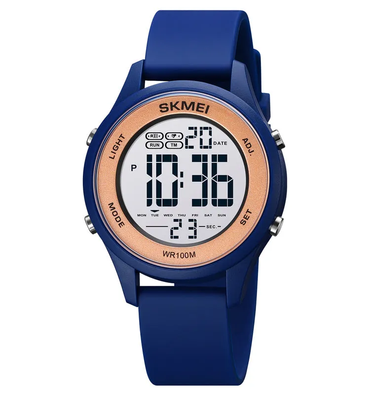 Silicone luminous timing waterproof watch W2317858