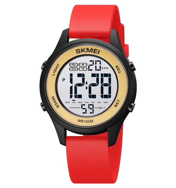 Silicone luminous timing waterproof watch W2317858