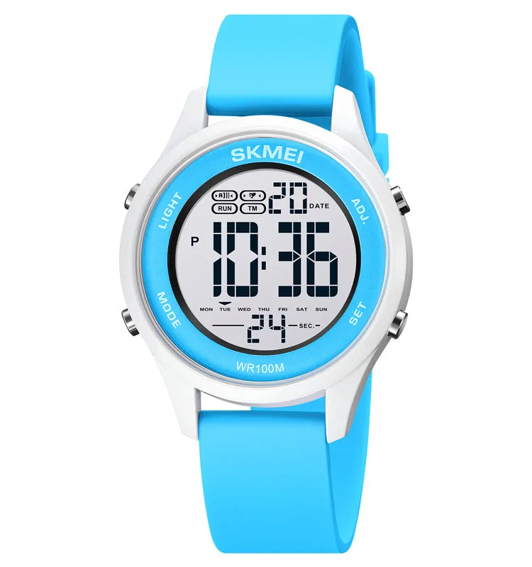 Silicone luminous timing waterproof watch W2317858